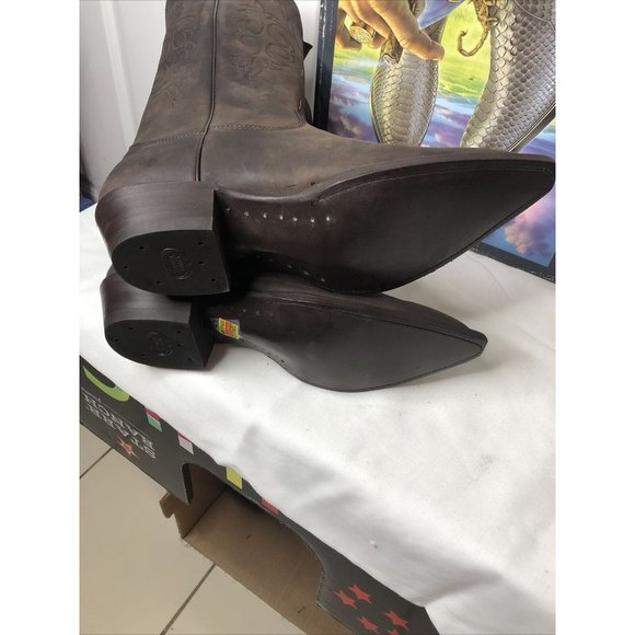 Nocona Boots Leather Size 9 Nubuck Chocolate main image 5